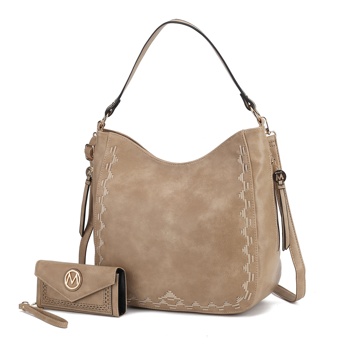 Charcoal Mkf Lucille Shoulder By Mia K And Wallet 2 Pieces