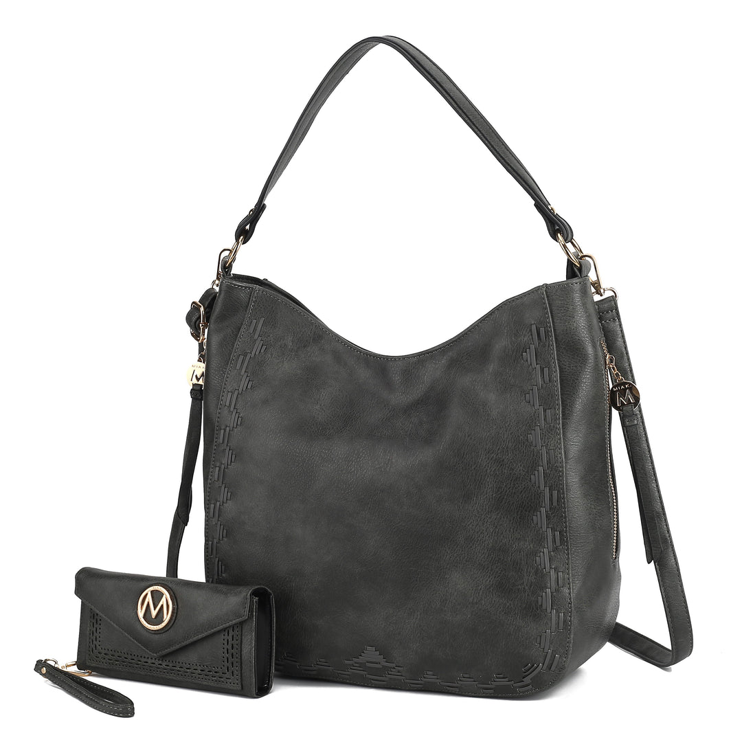 Khaki Mkf Lucille Shoulder By Mia K And Wallet 2 Pieces