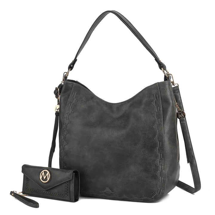 Khaki Mkf Lucille Shoulder By Mia K And Wallet 2 Pieces