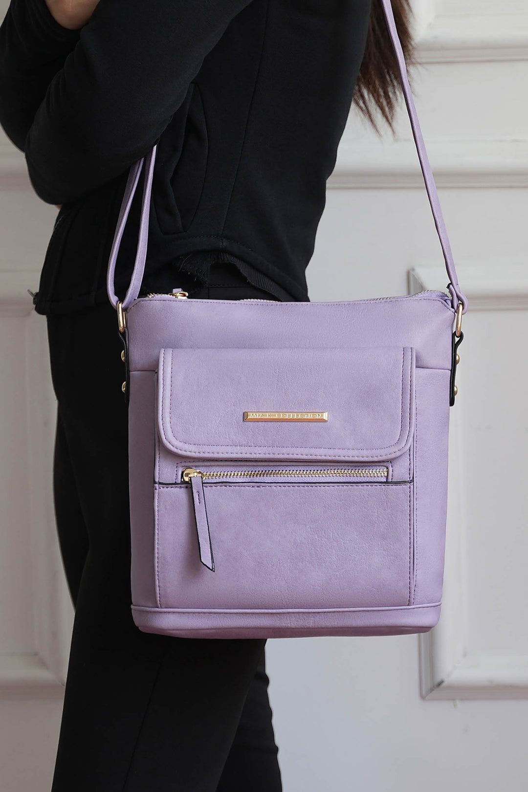 Black Mkf Triss Crossbody Bag By Mia K