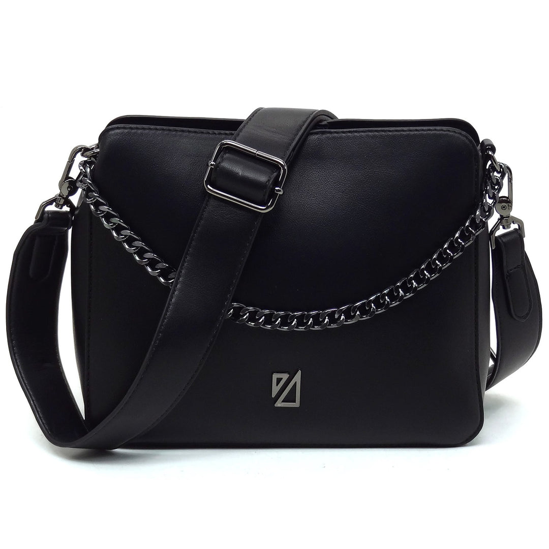 Navy Iza Co Chain Link Crossbody Bag