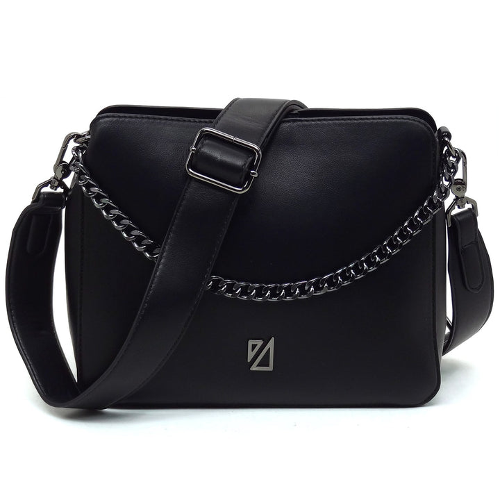 Navy Iza Co Chain Link Crossbody Bag