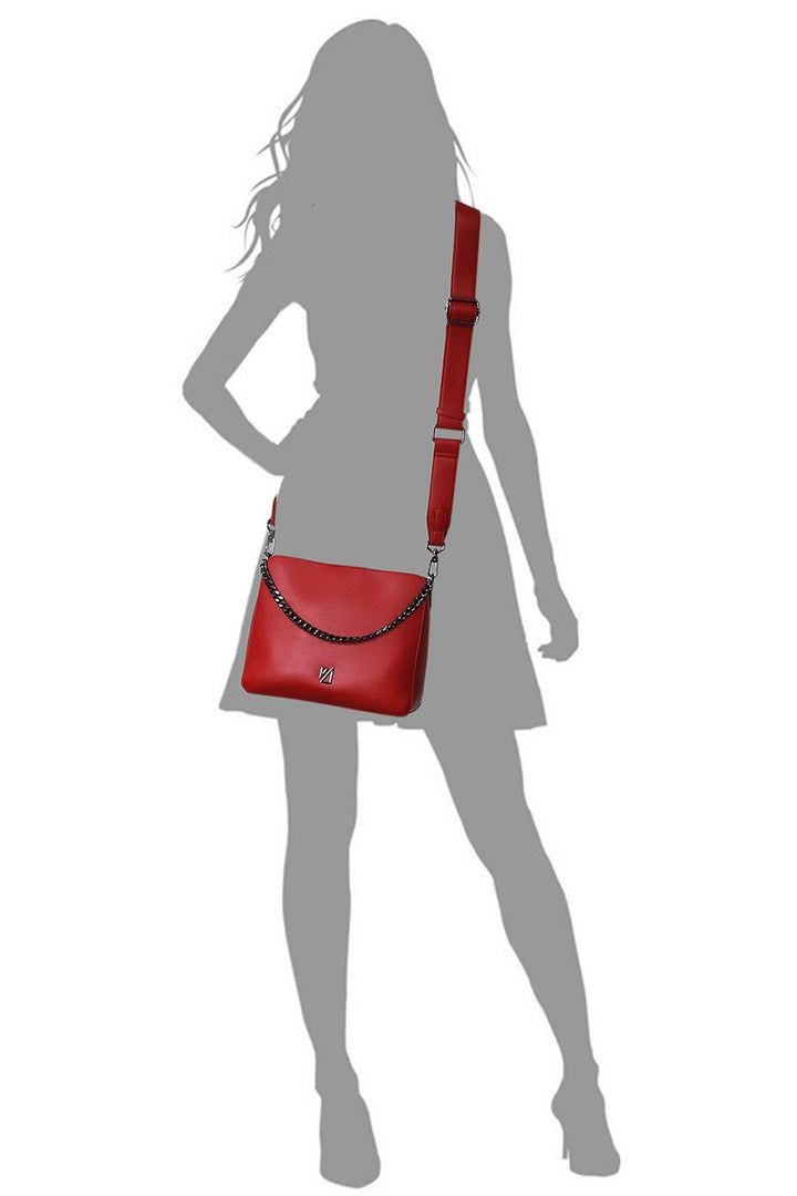 Iza Co Chain Link Crossbody Bag
