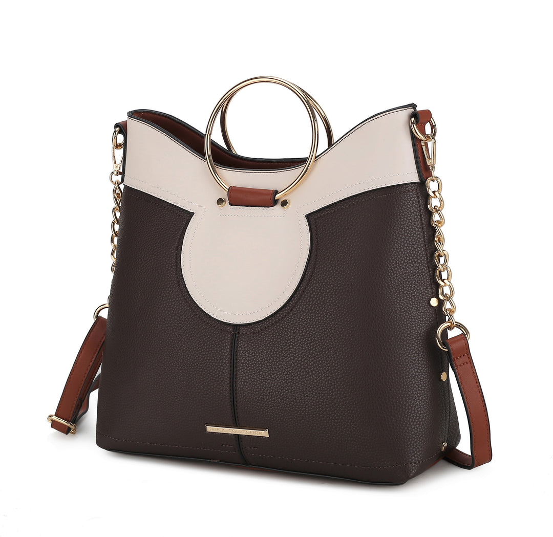 Cognac Mkf Kylie Top Handle Satchel By Mia K