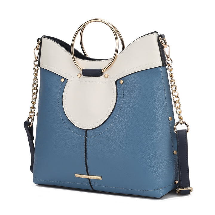 Navy Mkf Kylie Top Handle Satchel By Mia K