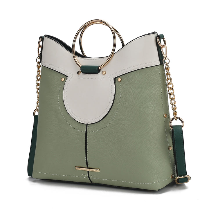 Peach Mkf Kylie Top Handle Satchel By Mia K