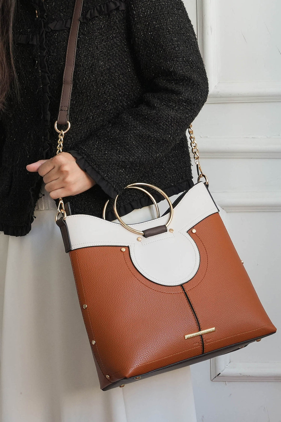 Black Mkf Kylie Top Handle Satchel By Mia K