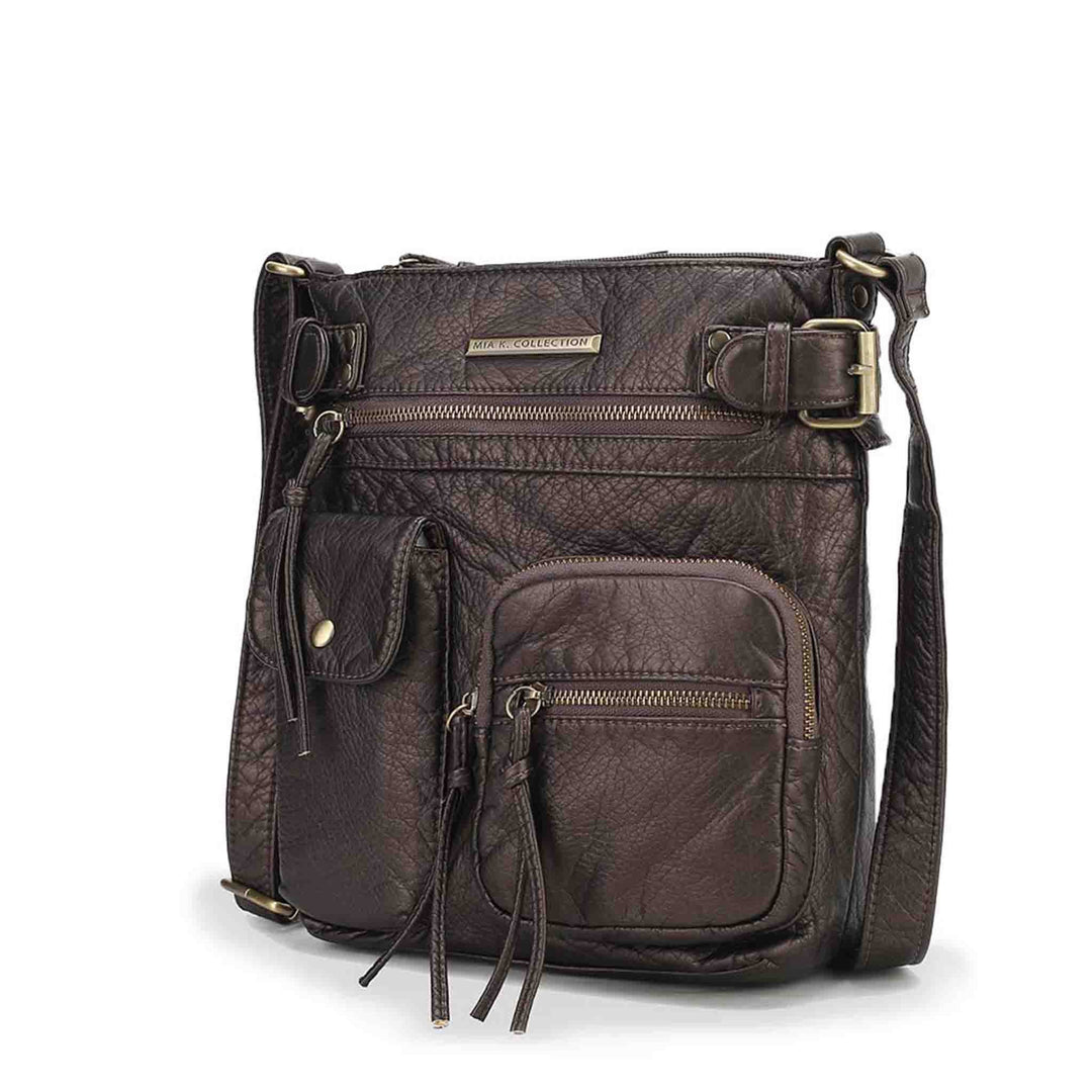 Taupe Mkf Vintage Stiella Crossbody Bag By Mia K