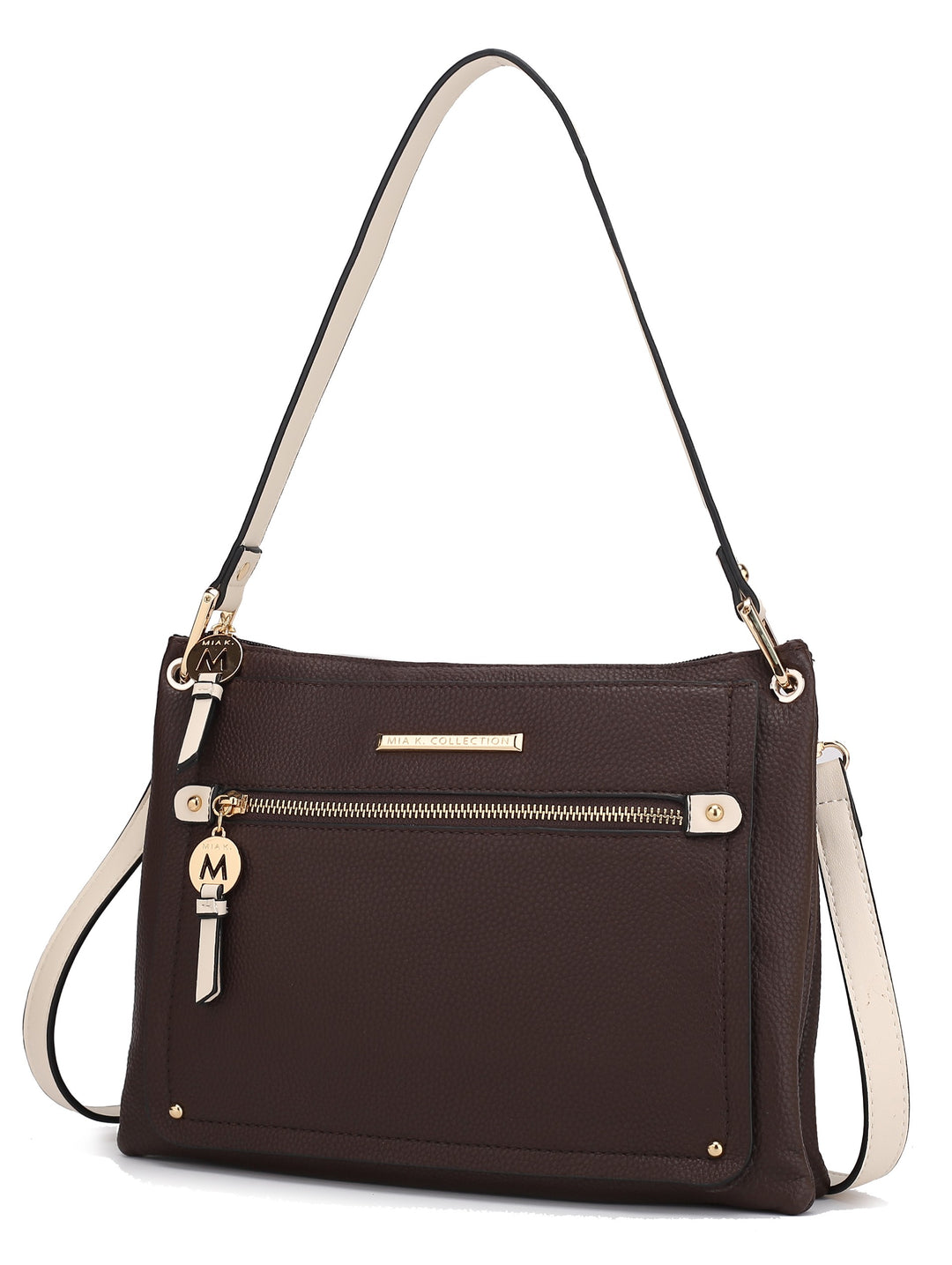 Cognac - Black Mkf Aliyah Shoulder Bag By Mia K