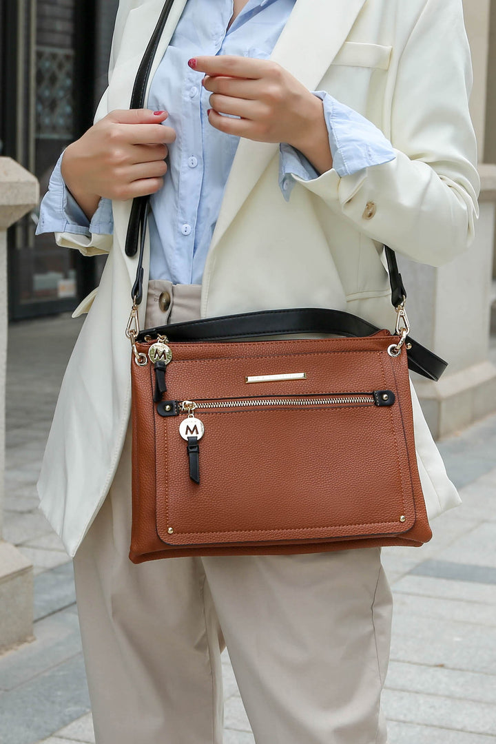 Black-Cognac Mkf Aliyah Shoulder Bag By Mia K