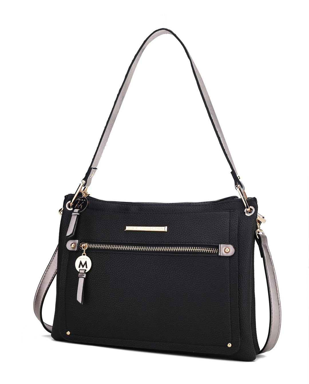 Charcoal - Pink Mkf Aliyah Shoulder Bag By Mia K