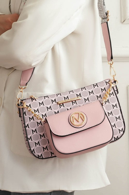Brown Mkf Ciri Double Crossbody Bag By Mia K