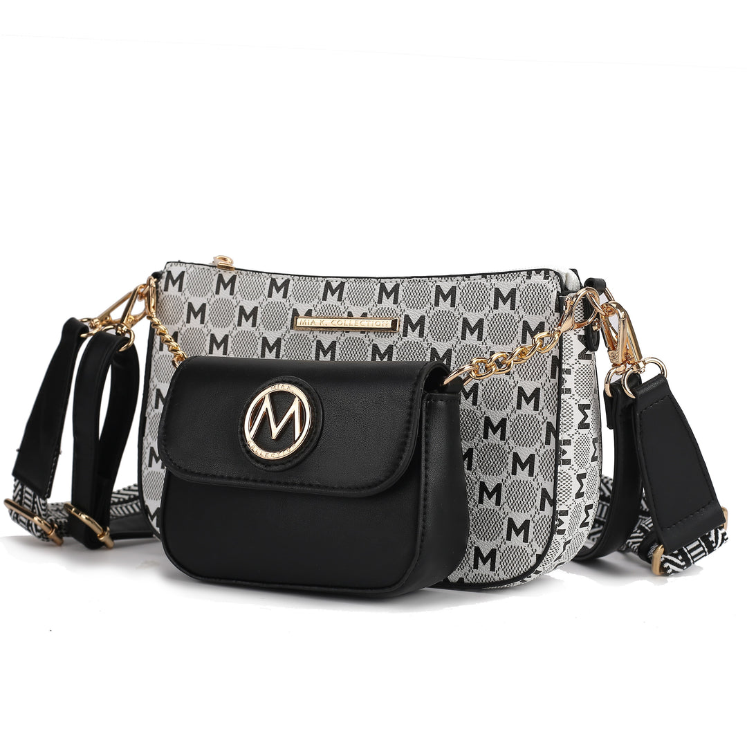 Olive Mkf Ciri Double Crossbody Bag By Mia K