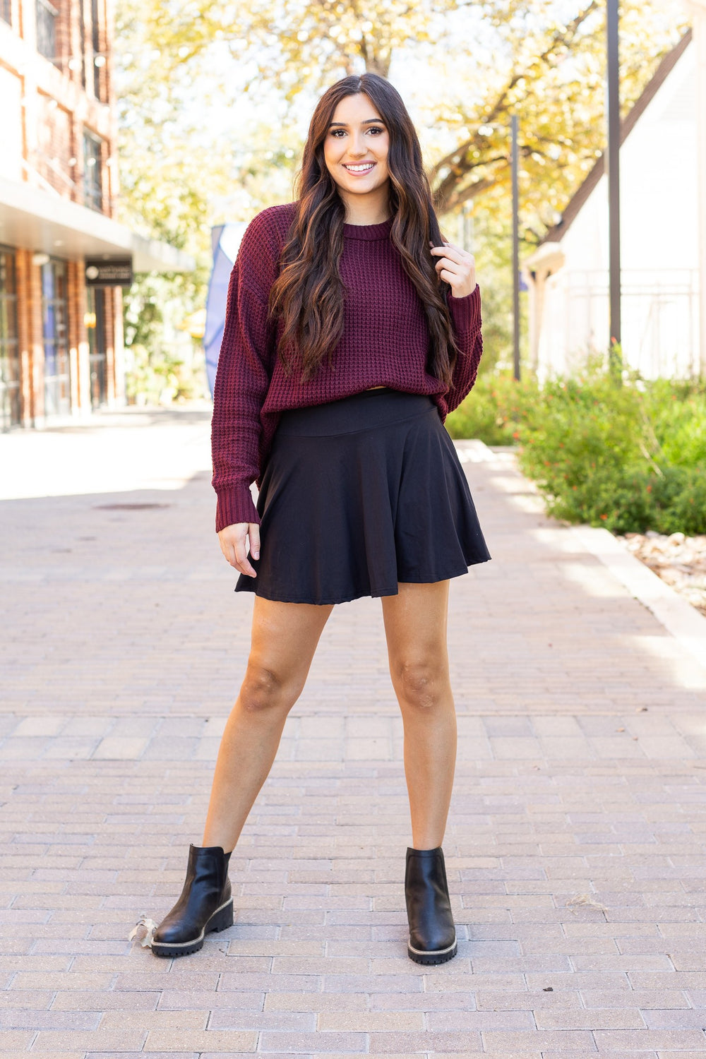 Black The Brielle Skort