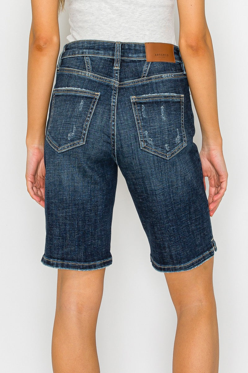 High Rise Bermuda Jeans
