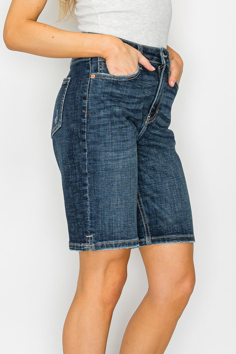 High Rise Bermuda Jeans