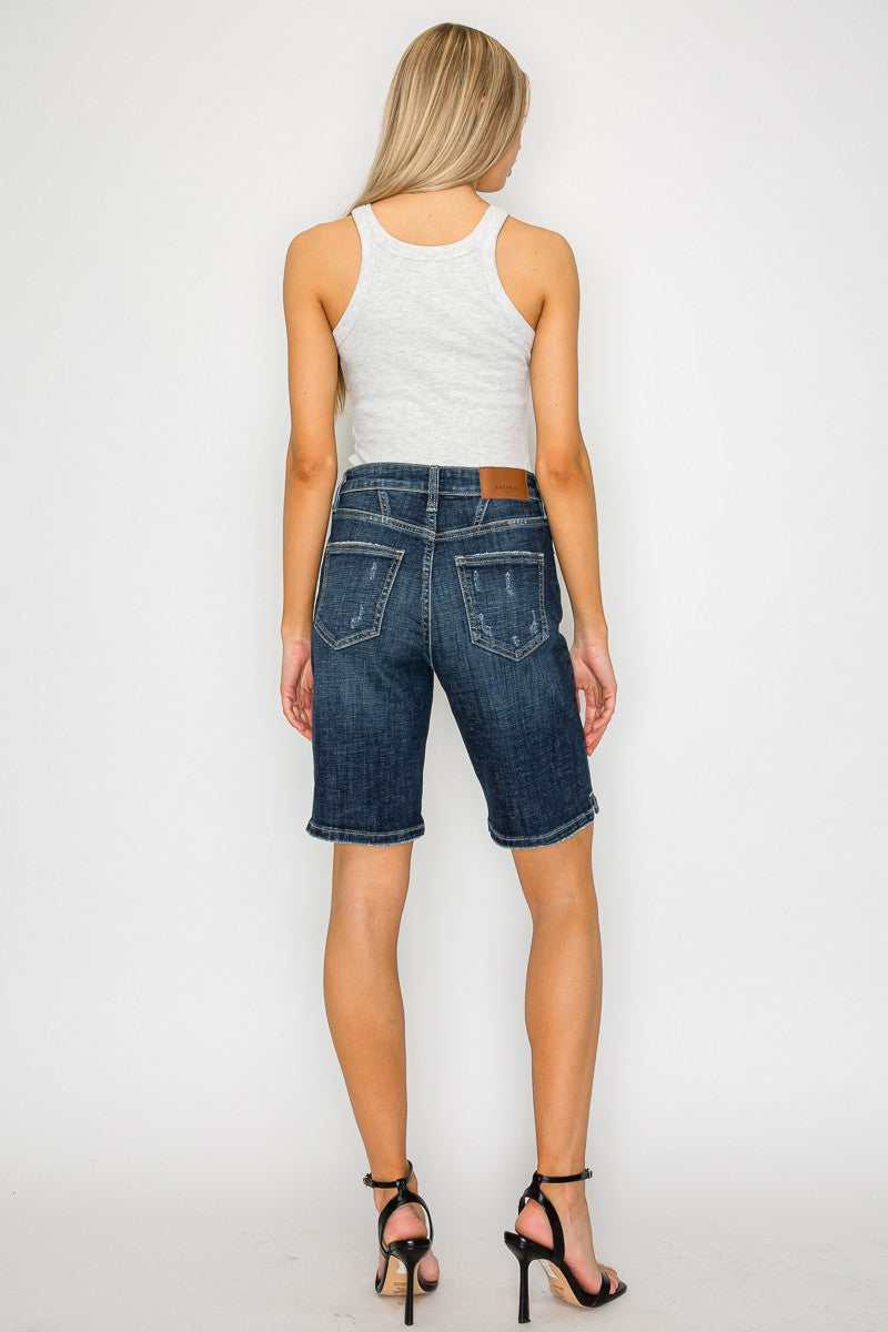 High Rise Bermuda Jeans