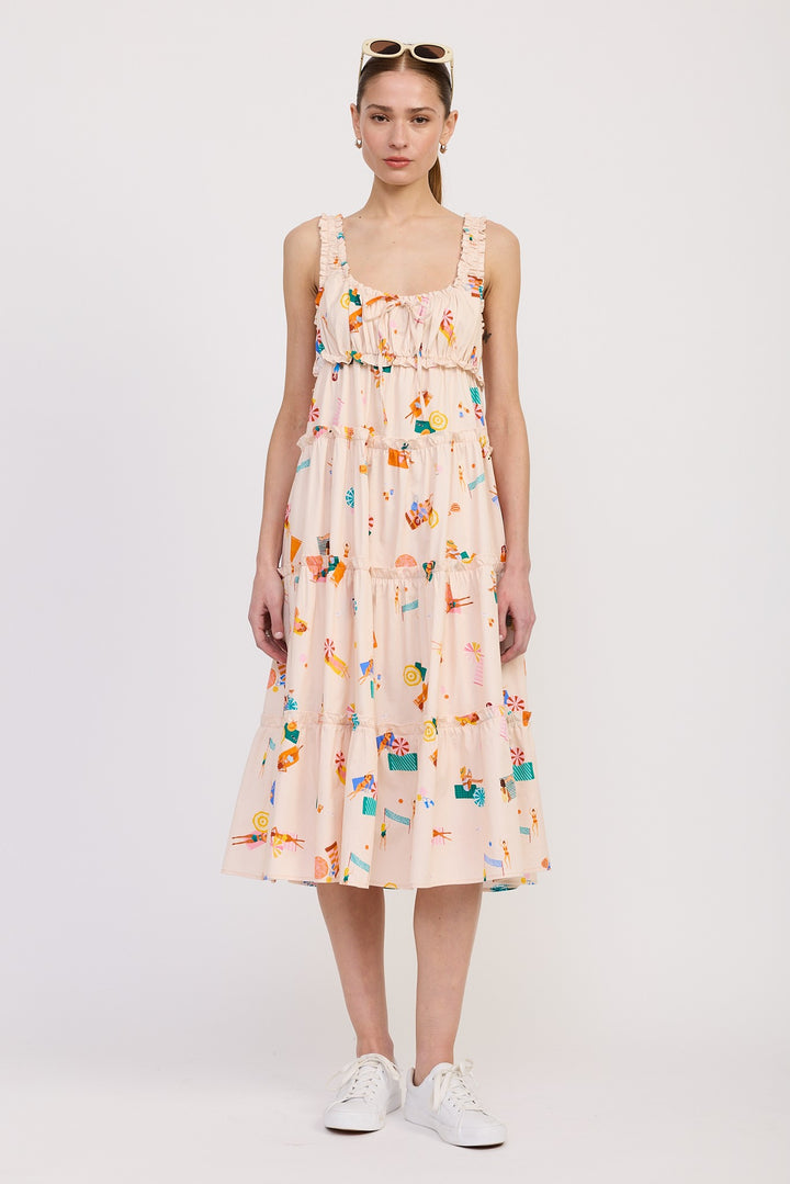 Babydoll Poplin Maxi Dress