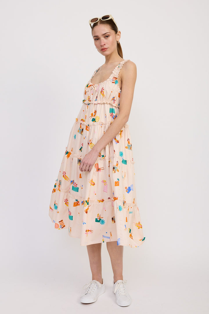 Babydoll Poplin Maxi Dress