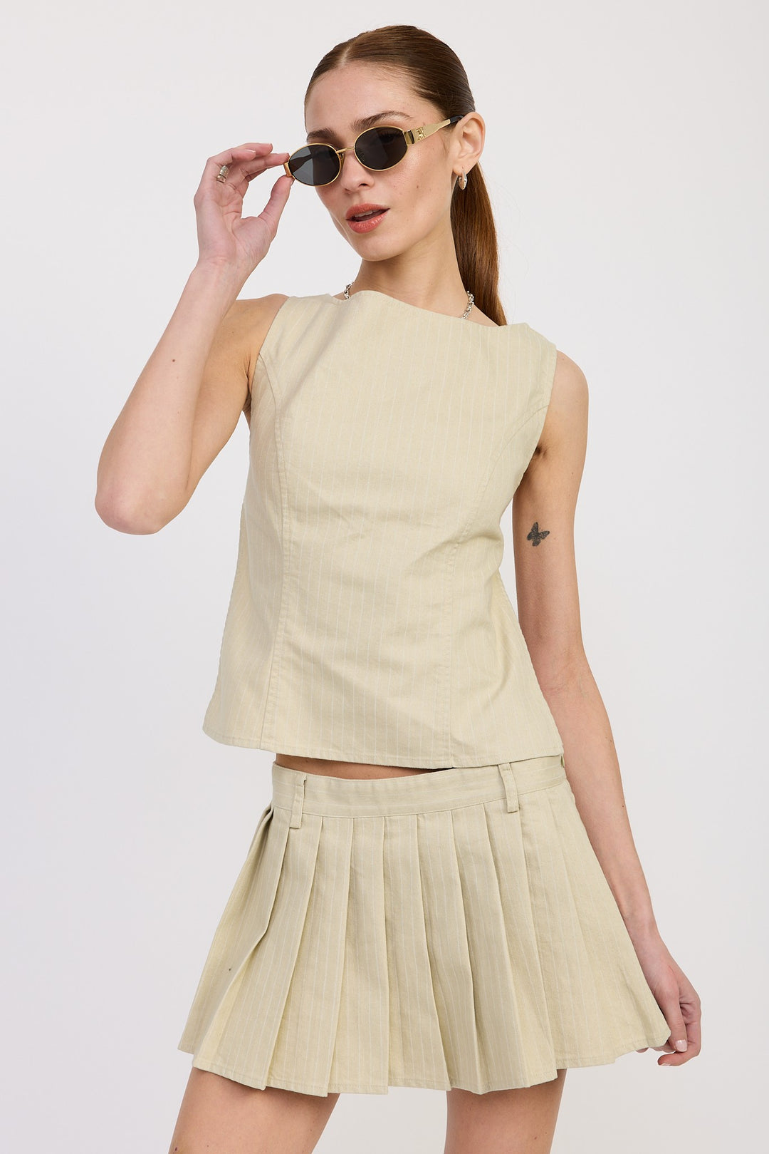 Natural Backless Rider Top
