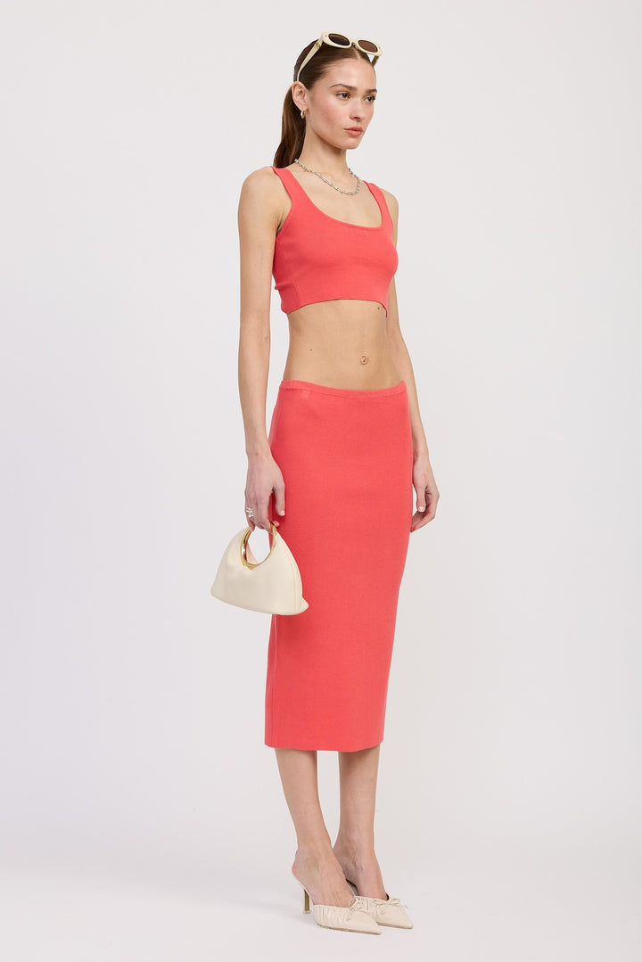 Sage Sleevelss Cropped Top With Back Twist