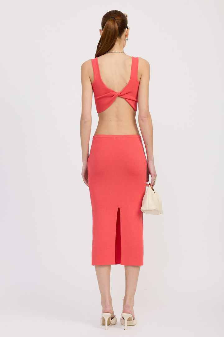 Sage Sleevelss Cropped Top With Back Twist