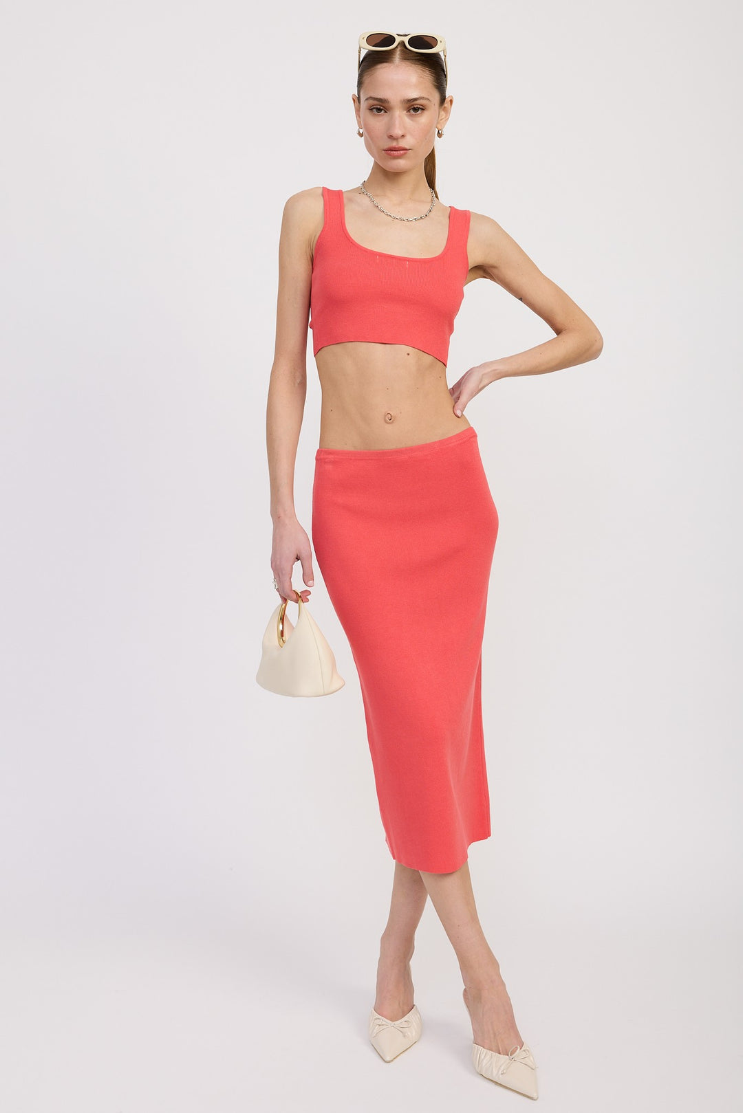 Sage Sleevelss Cropped Top With Back Twist