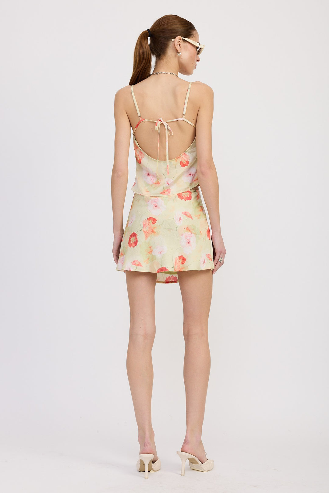 Bias Cut Mini Satin Skirt