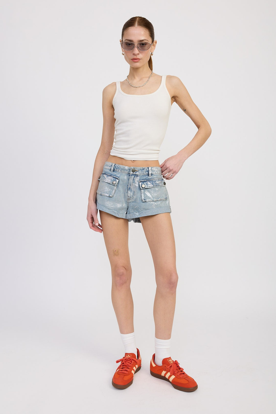 Low Waist Denim Shorts