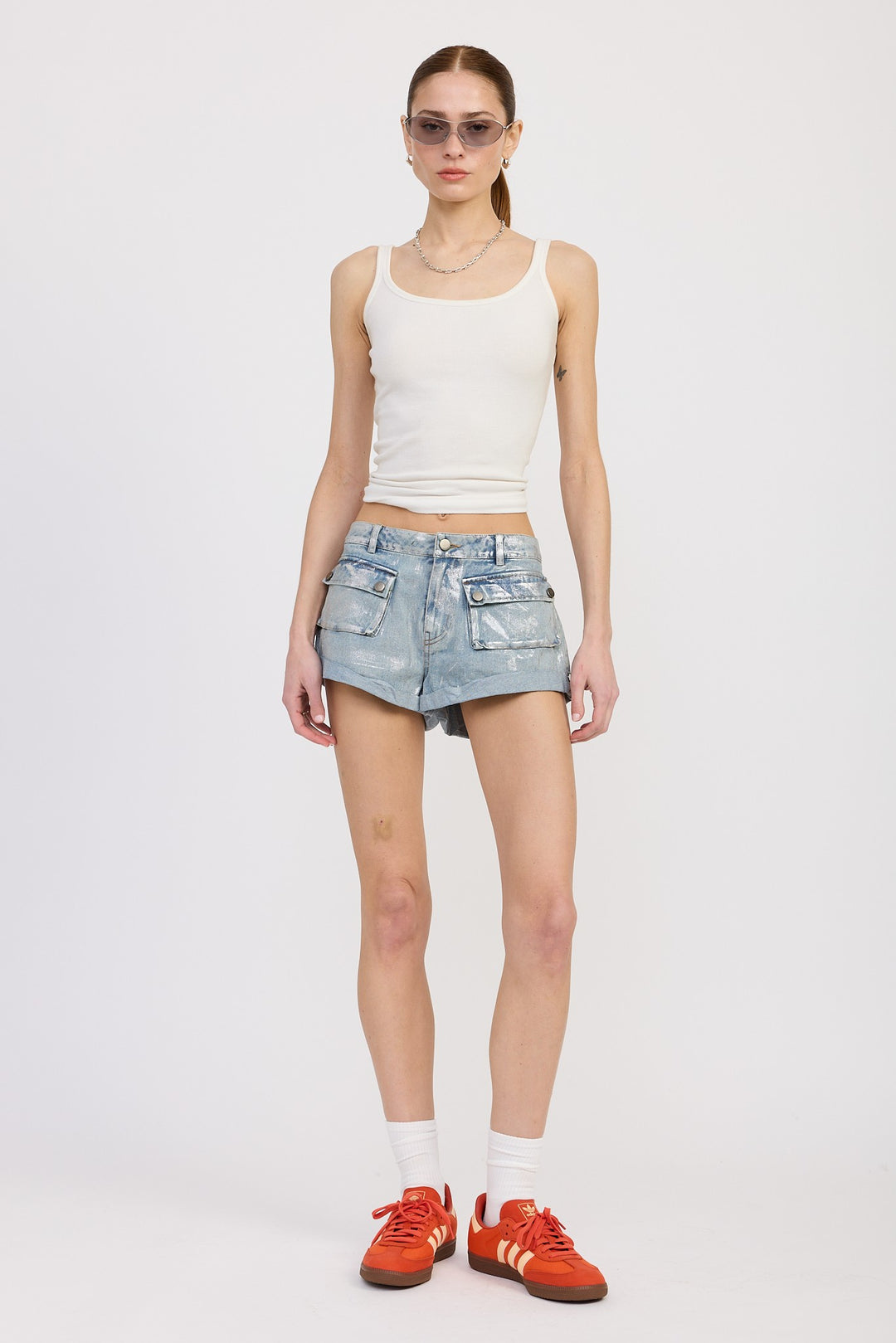 Low Waist Denim Shorts