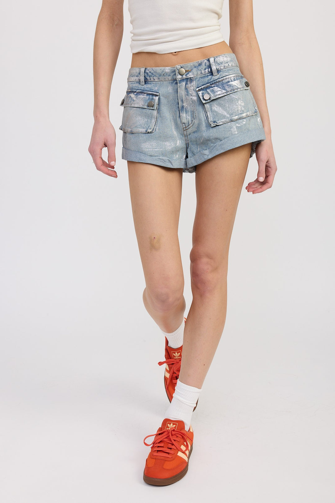 Low Waist Denim Shorts