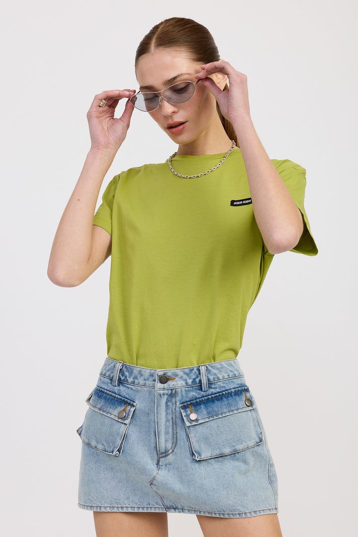 Low Waist Denim Mini Skirt With Pockets