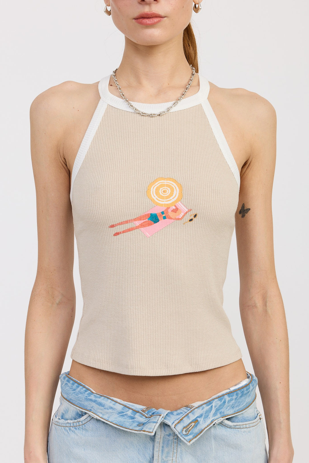 Racer Back Graphic Tank Top