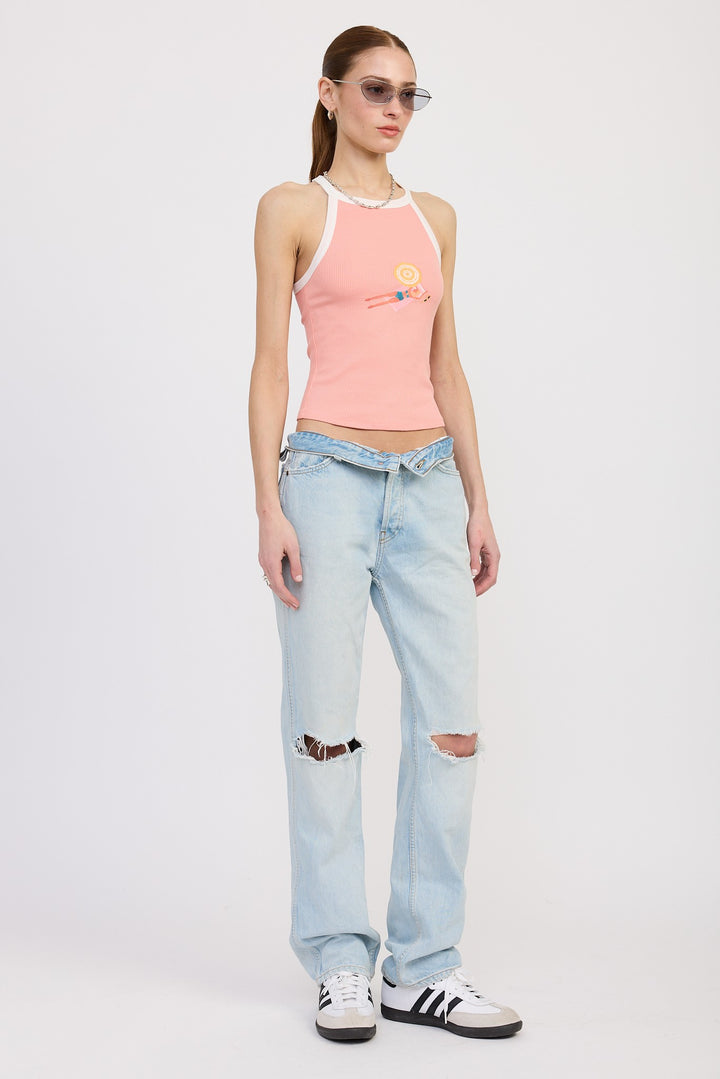 Racer Back Graphic Tank Top