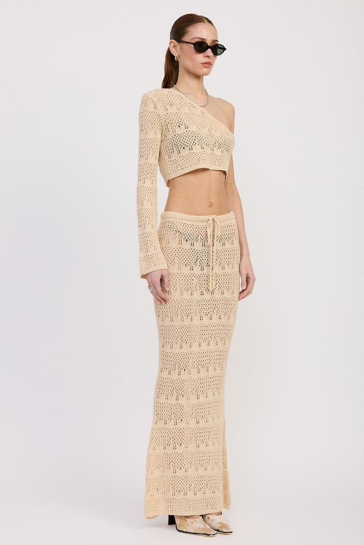 One Shoulder Crochet Crop Top