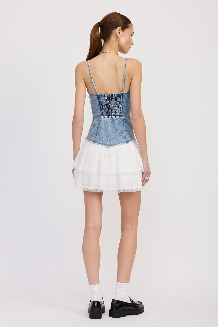 Mini Corset Denim Dress