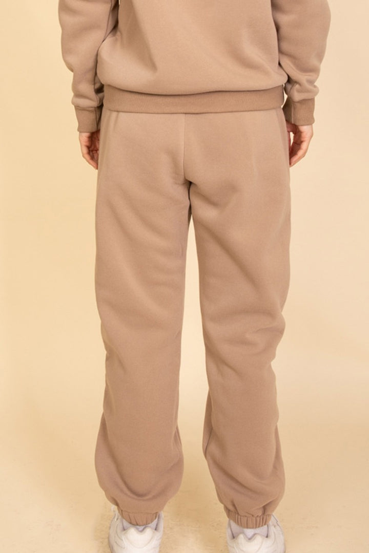 Stone Side Pocket Drawstring Waist Sweatpants