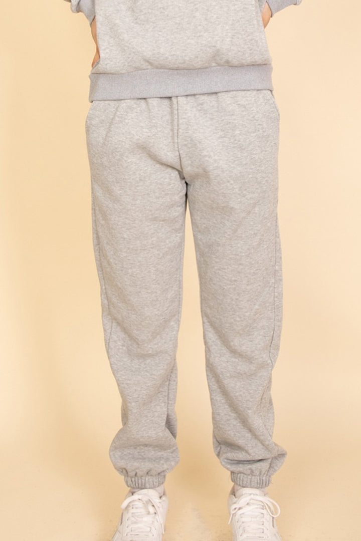 Stone Side Pocket Drawstring Waist Sweatpants