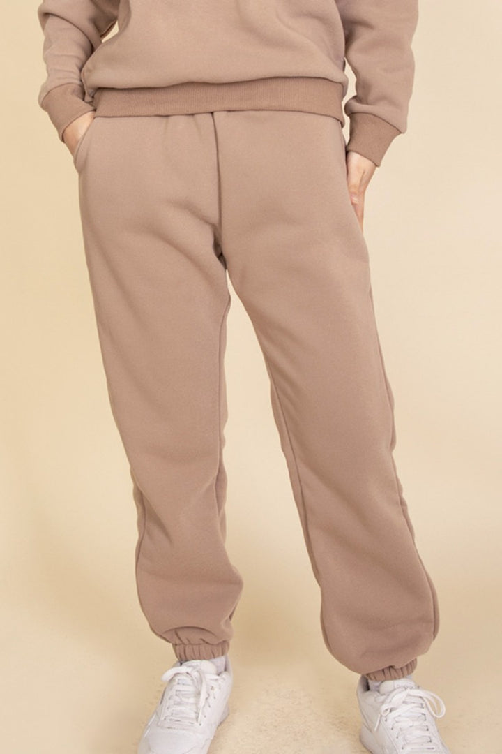 Black Side Pocket Drawstring Waist Sweatpants