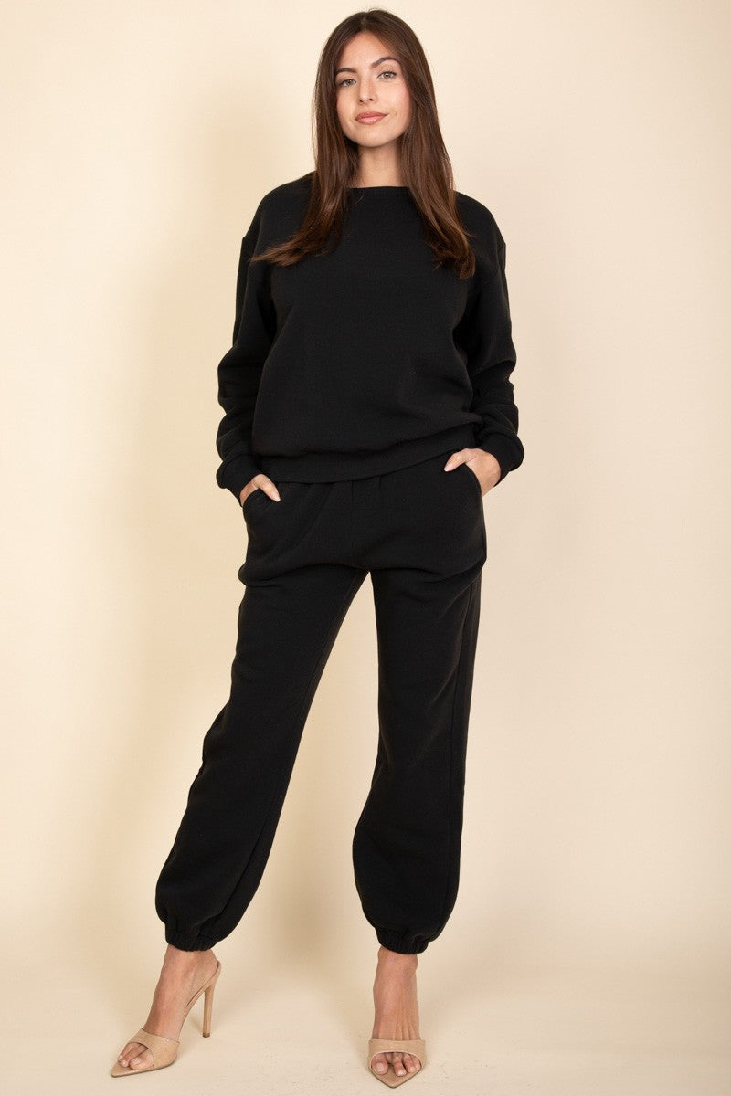 Side Pocket Drawstring Waist Sweatpants