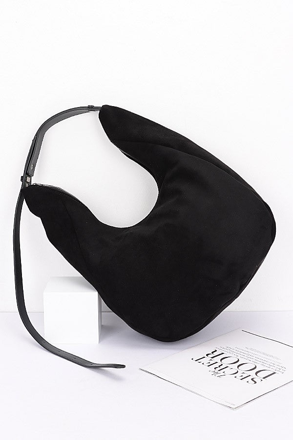 Faux Suede Oversize Shoulder Bag