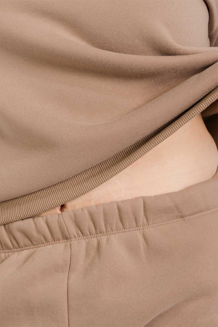 Stone Plus Size Poly Fleece Elastic Waist Joggers