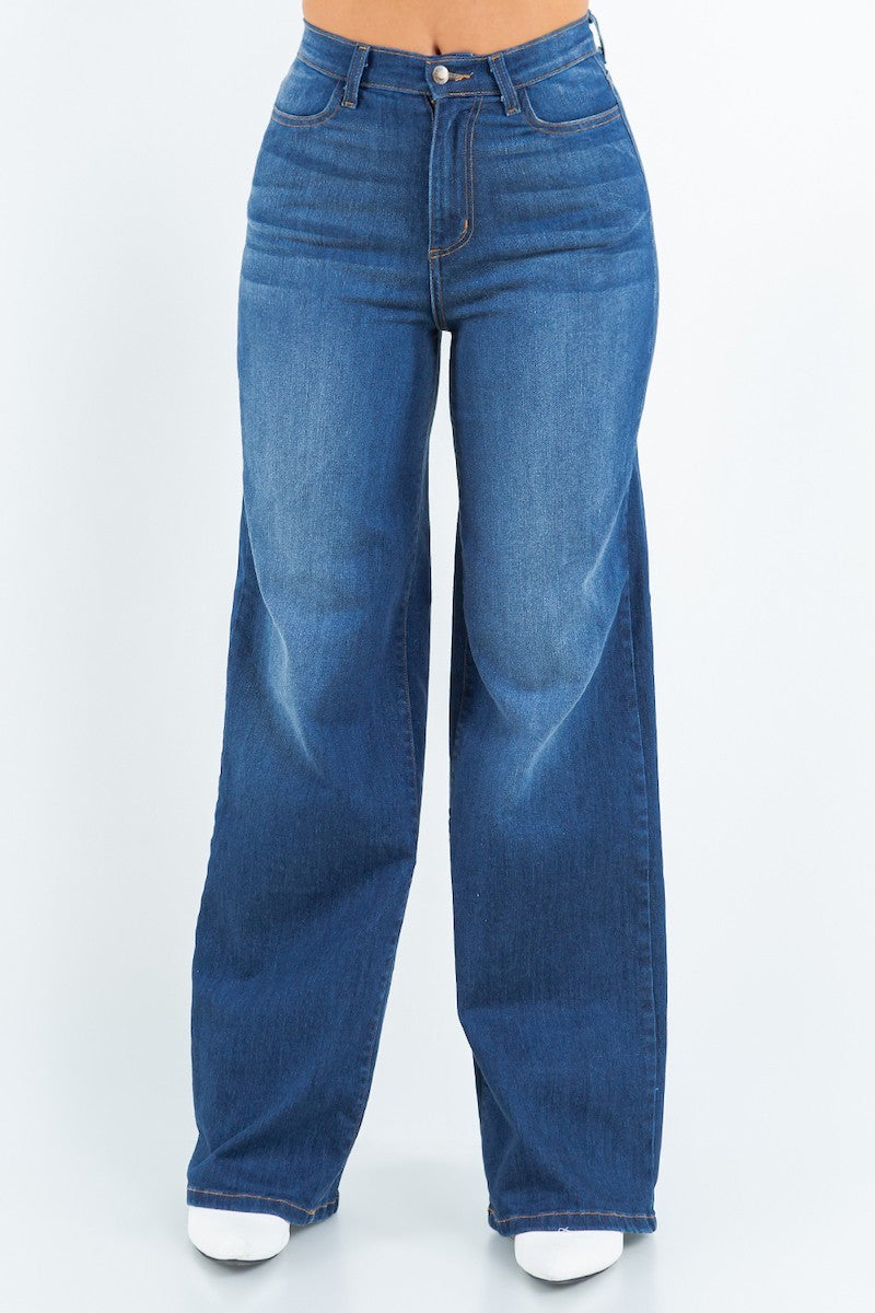 Medium Wash Camila Wide Leg Jean