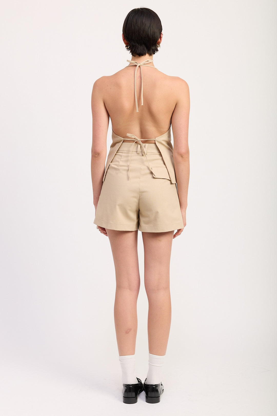 High Waisted Pleated Shorts