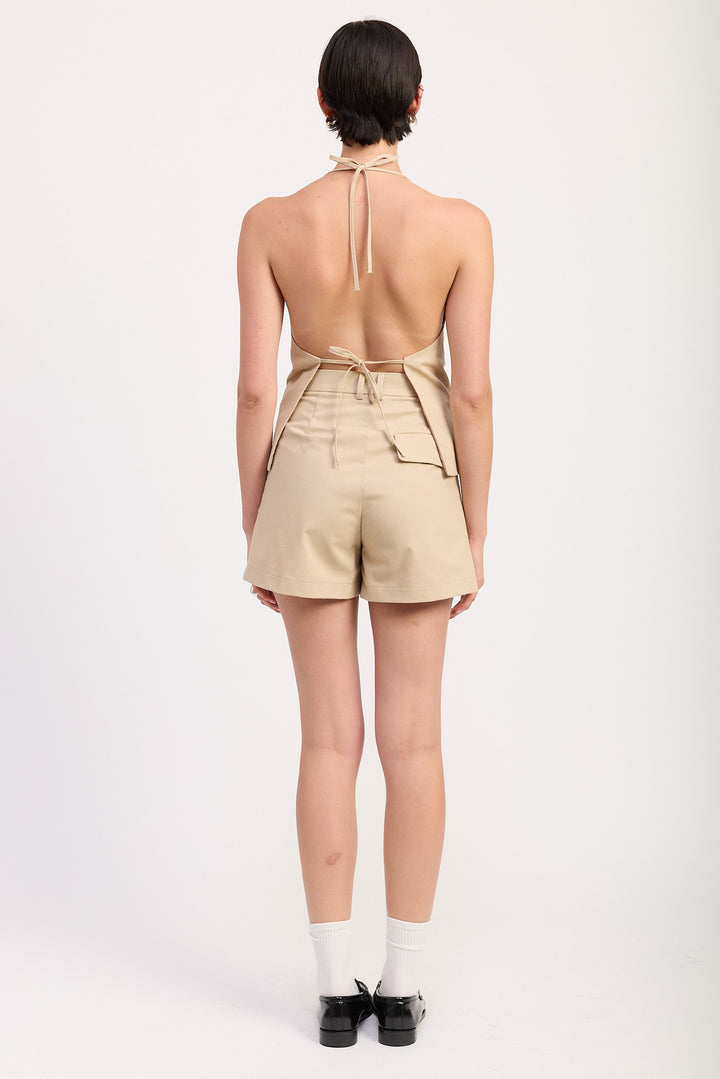 High Waisted Pleated Shorts