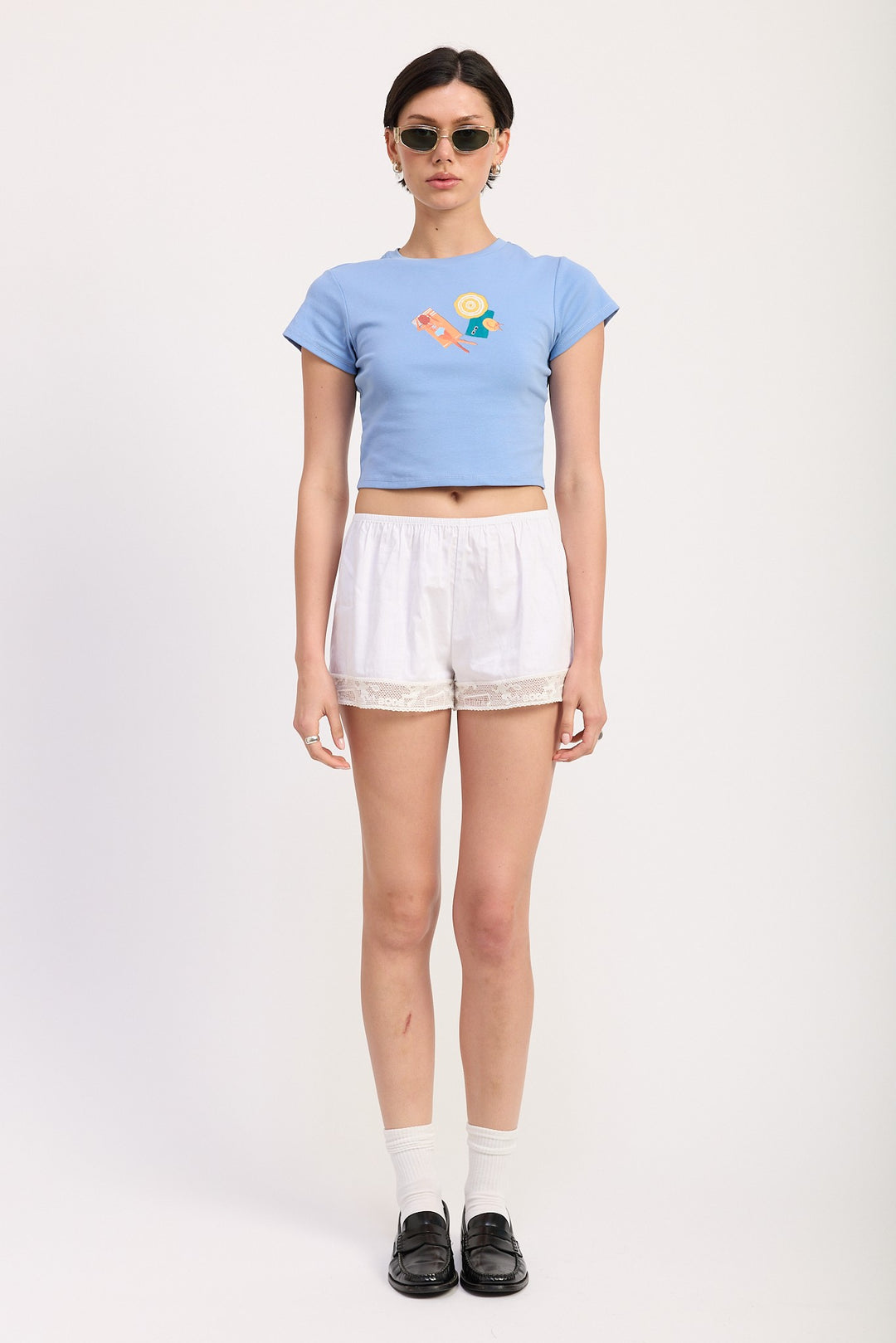 Embroidered Graphic Baby Tee