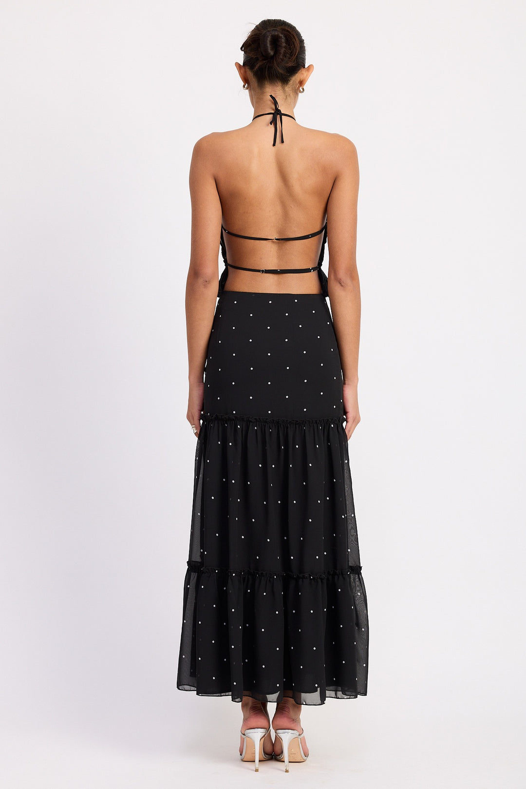 Tiered Ruffle Midi Skirt
