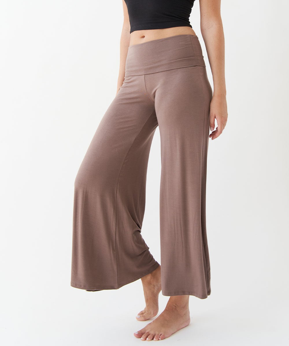 Black Bamboo Classic Palazzo Ankle Length