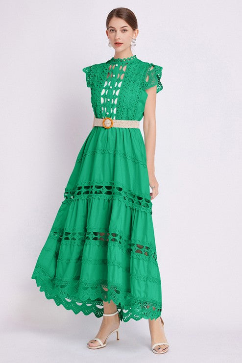 Green Women Fashion Maxi Dress 3