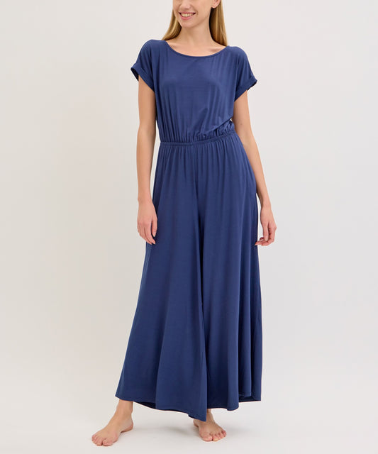 Black Bamboo Crazy Romper Ankle Length